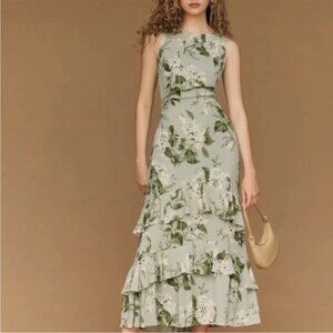 Reformation Magnus Dress - Size 10 in Tea Garden